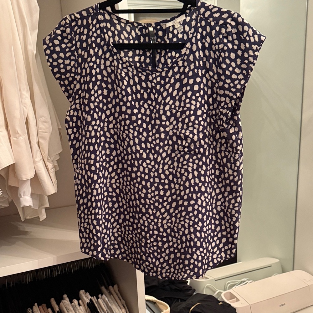 Joie Navy Blouse size small